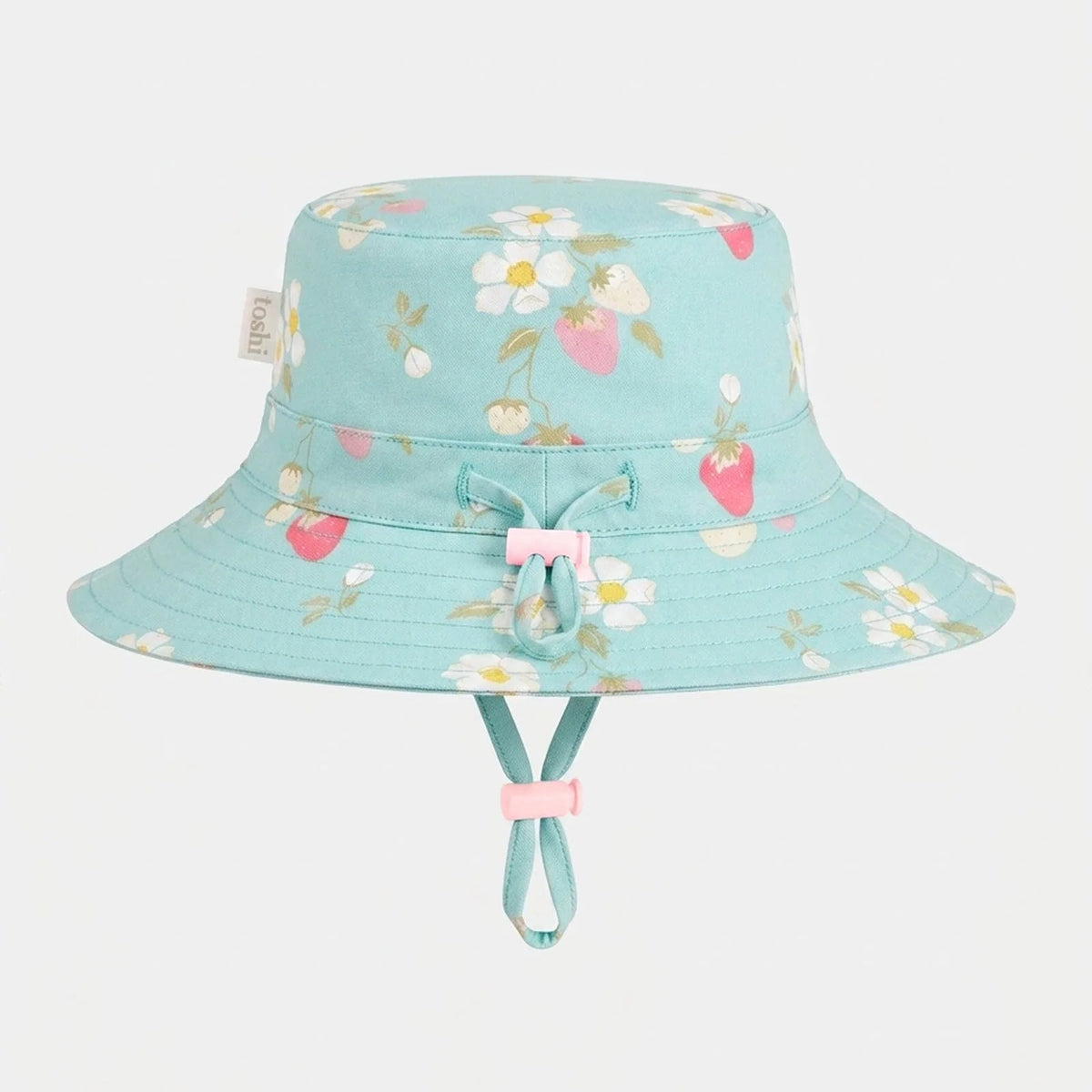 Aqua Toshi sunhat with strawberries and daisys 