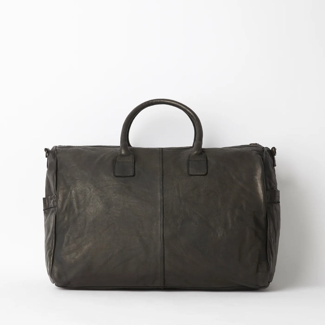 Juju Leather Travel Bag Black