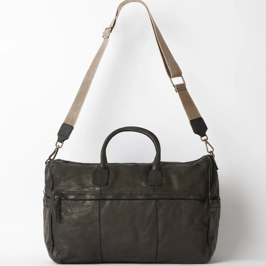 Juju Leather Travel Bag Black