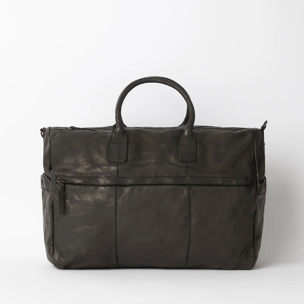 Juju Leather Travel Bag Black