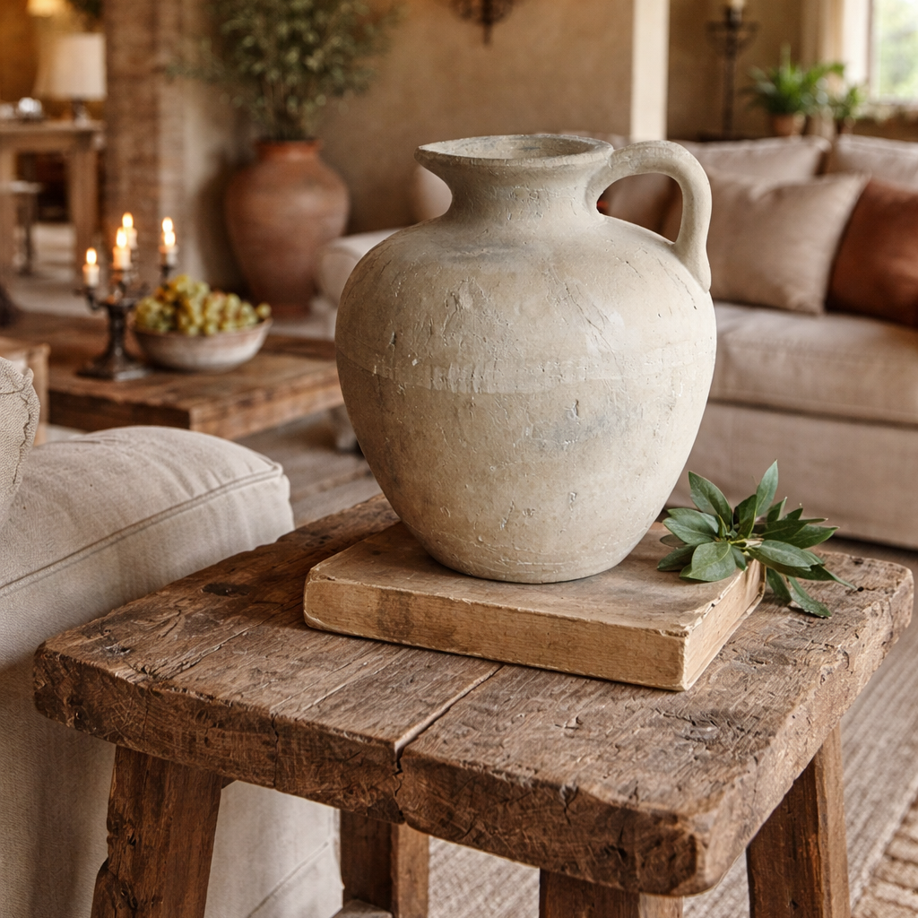 Tuscan Style Stone Jug LG