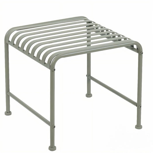 Metal stool with horizontal slats 