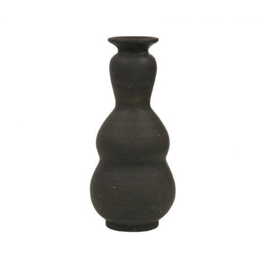 Black ceramic vase 
