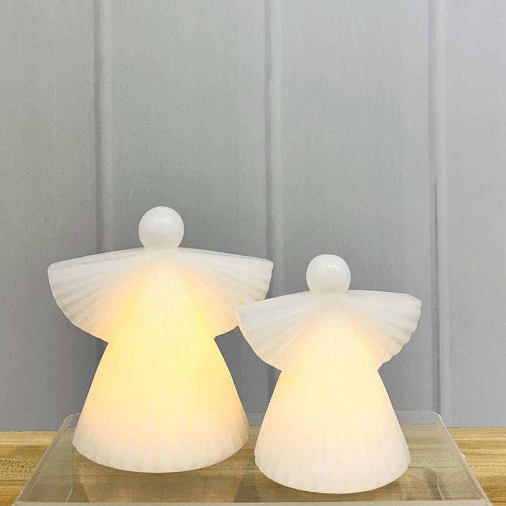 Winged White Angel Candle 13.5cm