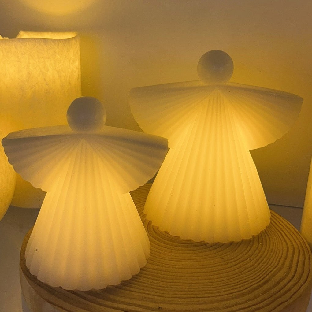 Winged White Angel Candle 11cm