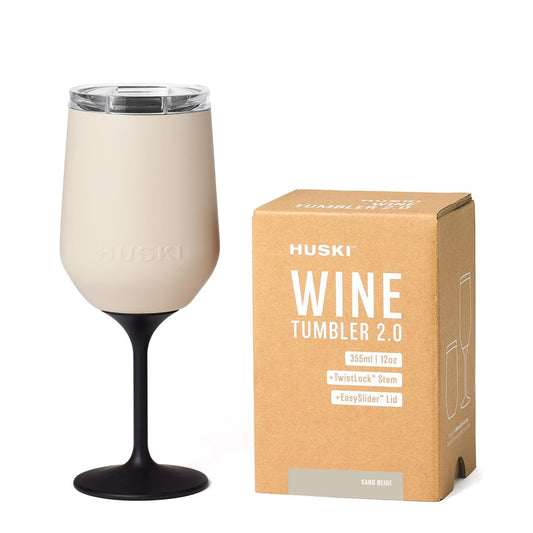 Huski Stemmed Wine Tumbler Sand Beige