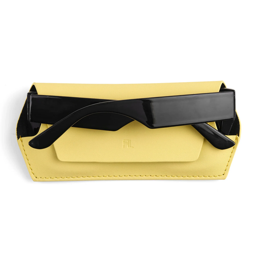 Fox and Leo slim yellow glasses case 