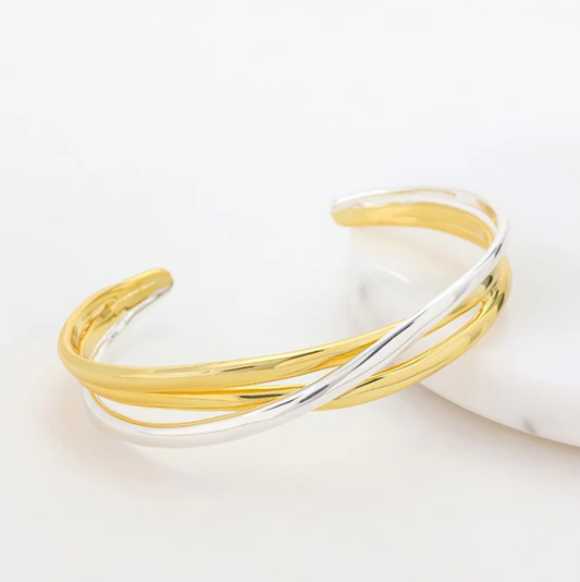 Two-toned gold and silver bracelet