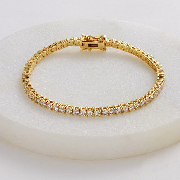 Gold tennis bracelet 