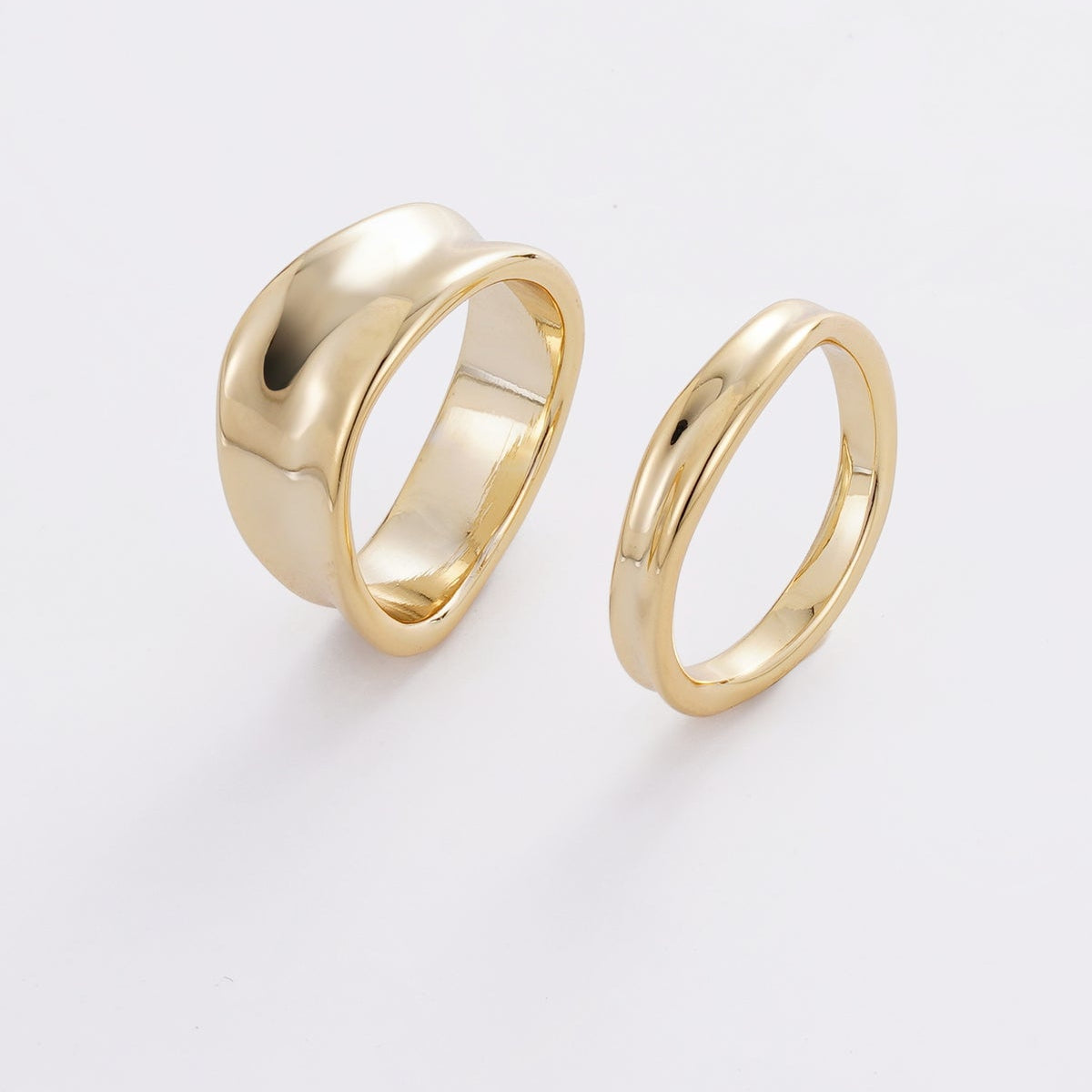 Gold stacking rings 