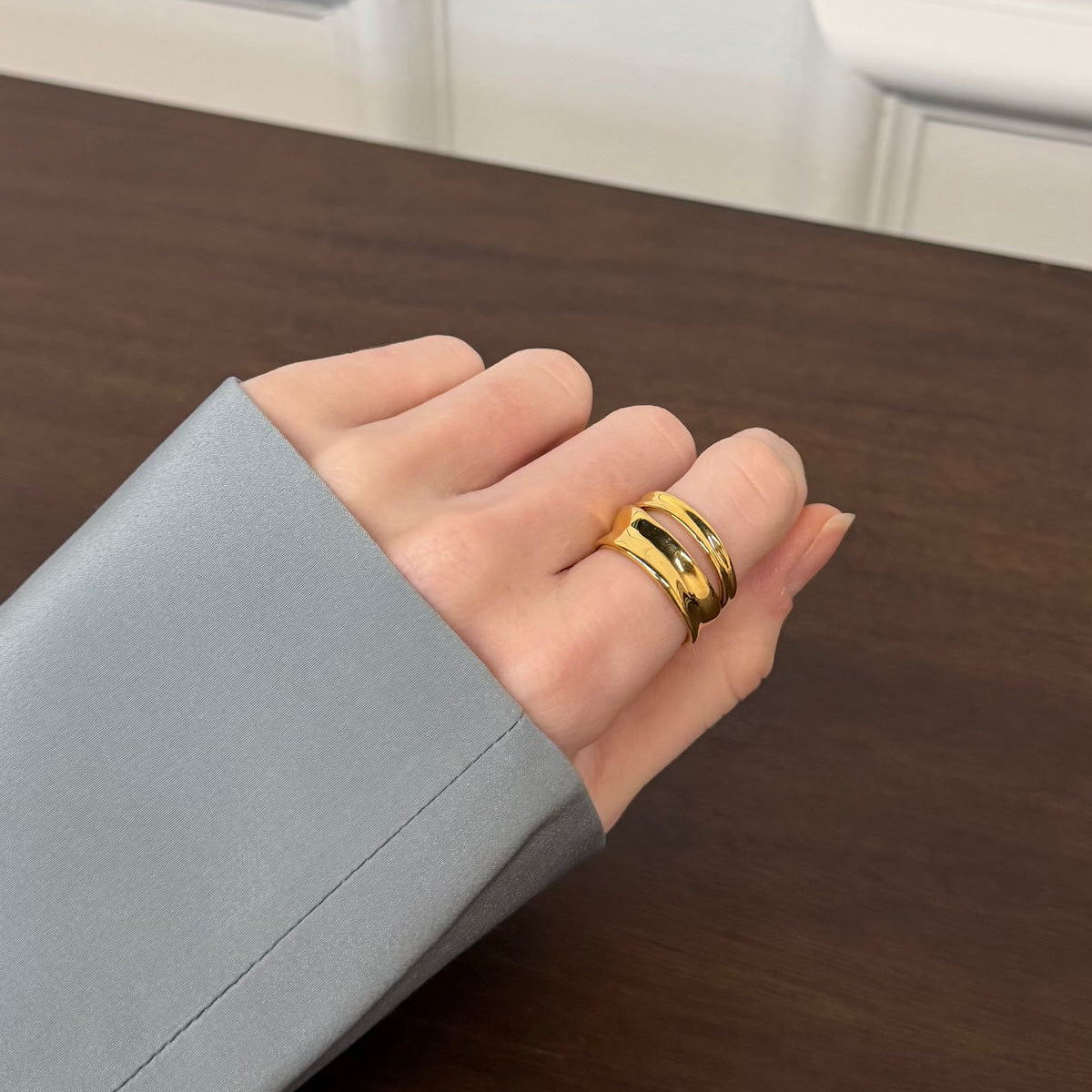 Pair of stackable gold rings