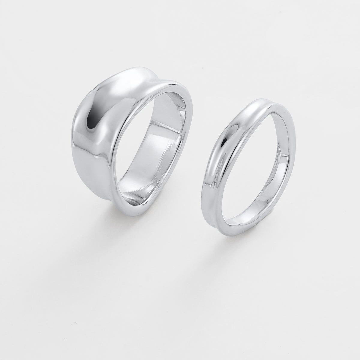 Stackable silver rings 