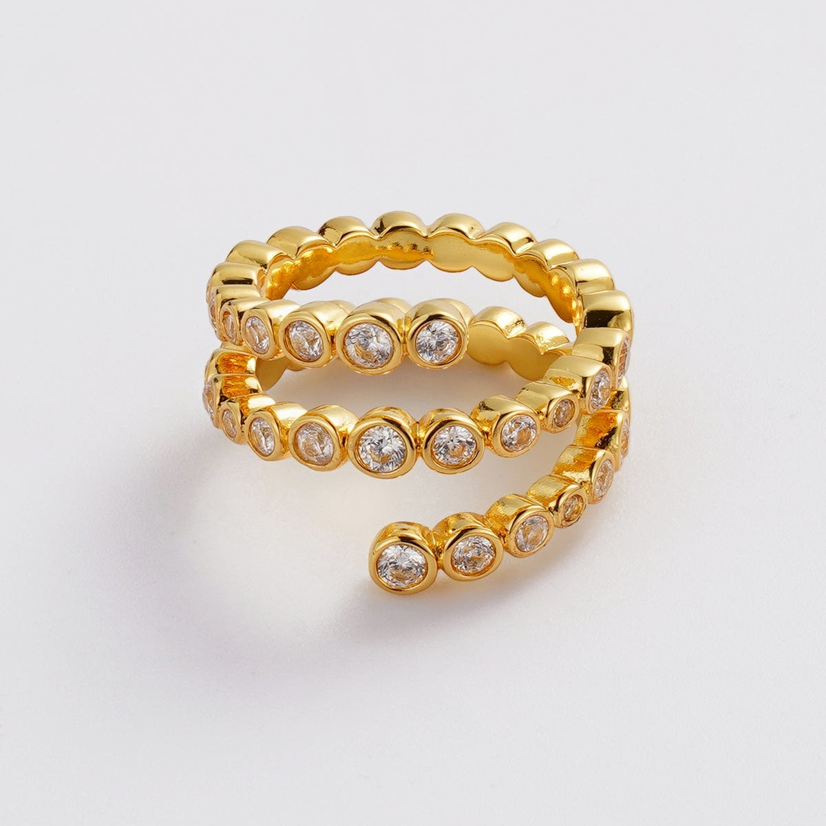 Spiral gold ring 