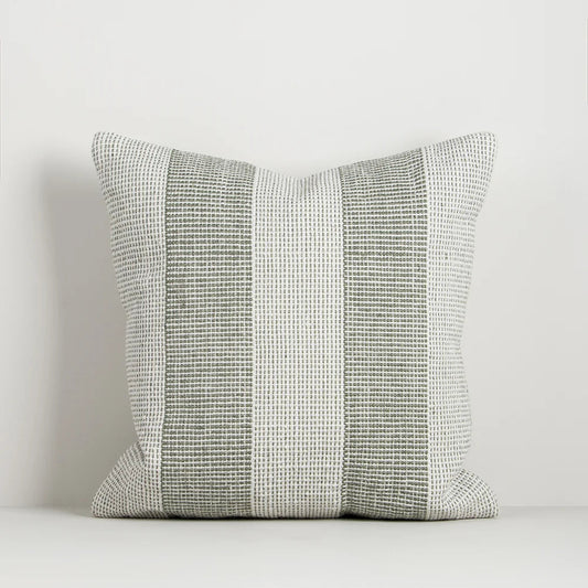 indoor outdoor green stripped square cushion 