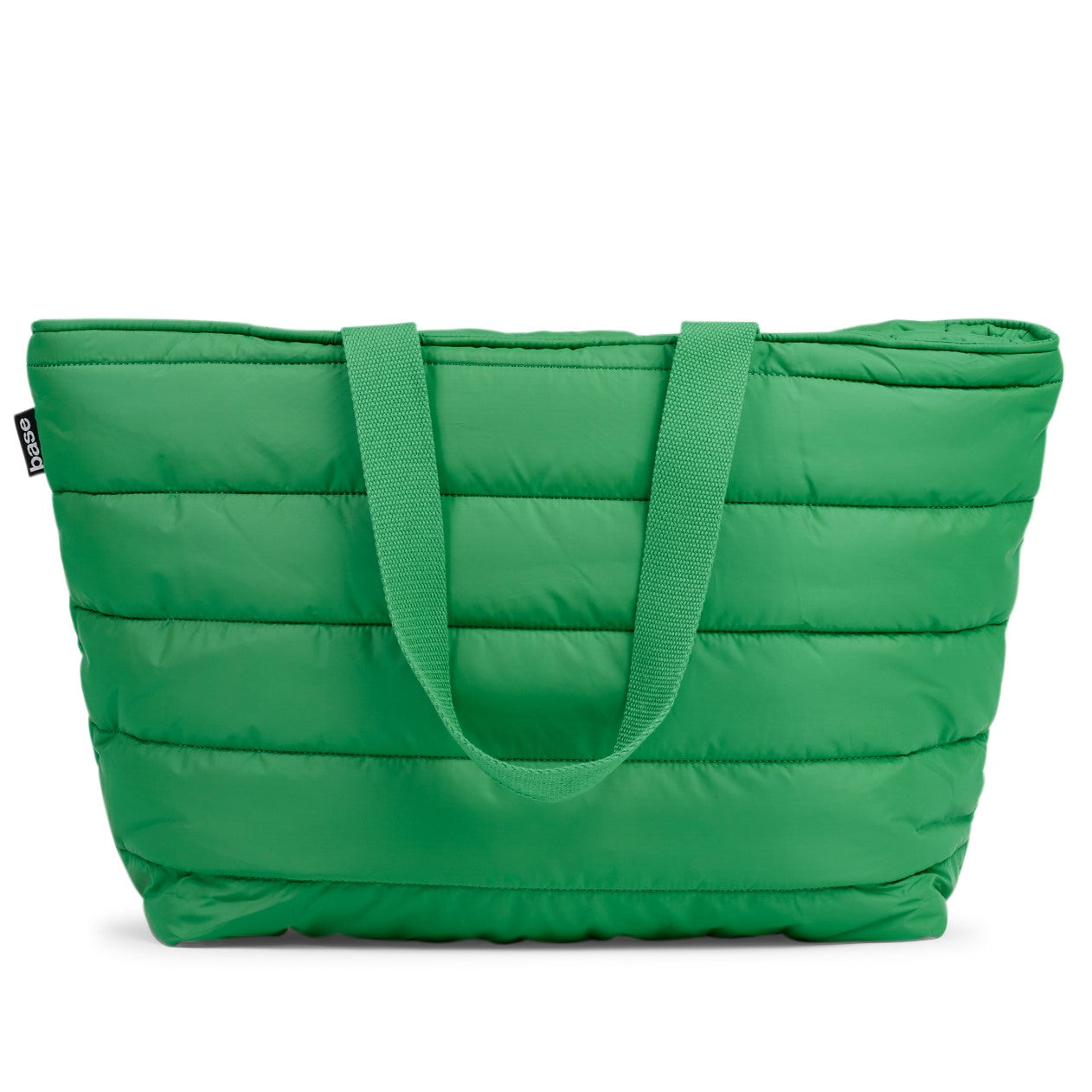 A pink cloud-like fabric toiletry bag with a soft padded interior, featuring a chunky top zip closure and a soft cotton carry loop.